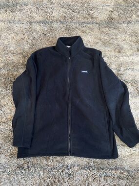 Lands' End: Men's Black Full-Zip Lightweight Fleece Jacket